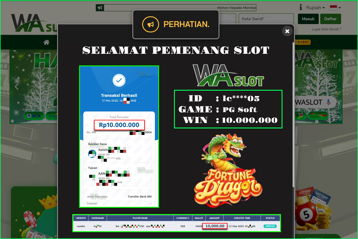 WASLOT – JACKPOT FORTUNE DRAGON