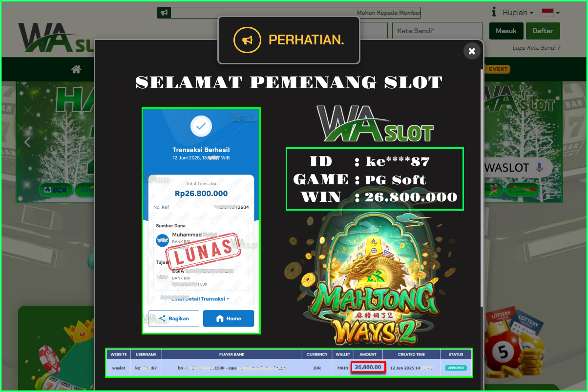 WASLOT – MAHJONG WAYS 2