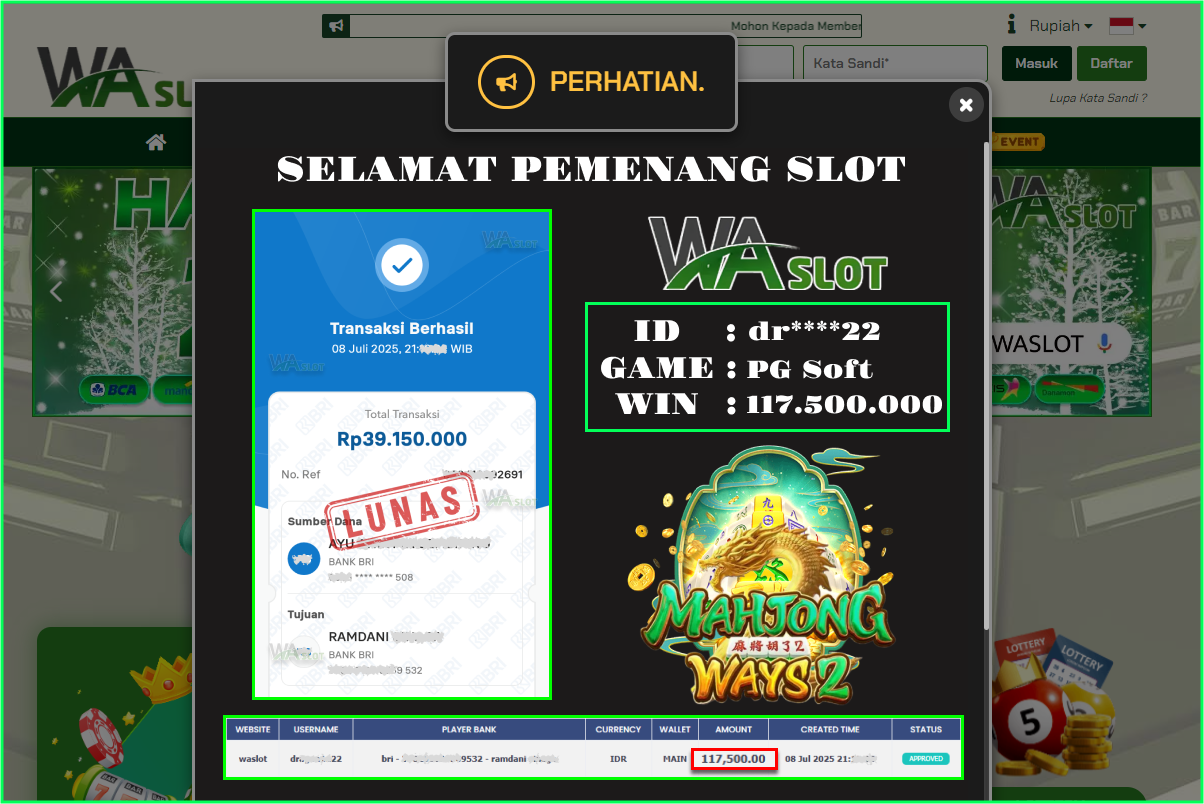 WASLOT – MAHJONG WAYS 2