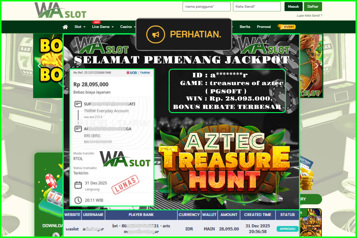 WASLOT – TREASURES OF AZTEC ( PGSOFT )