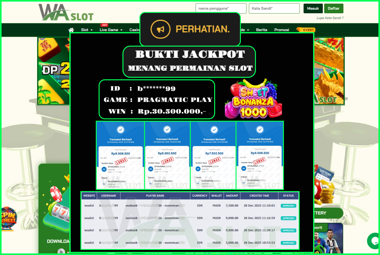 WASLOT – SWEET BONANZA 1000