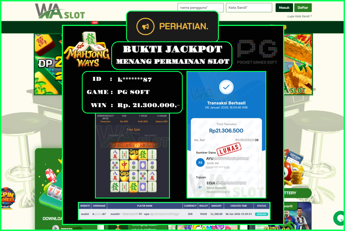 WASLOT – MAHJONG WAYS