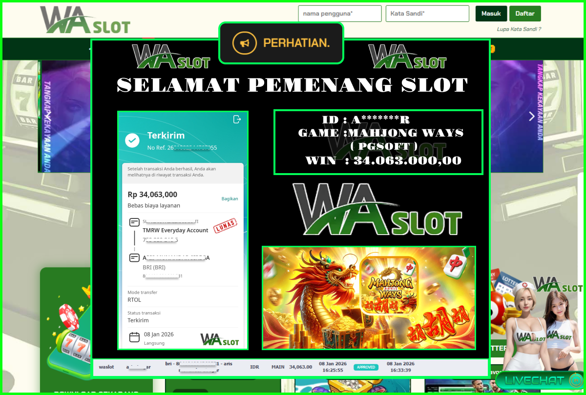 WASLOT –  MAHJONG WAYS