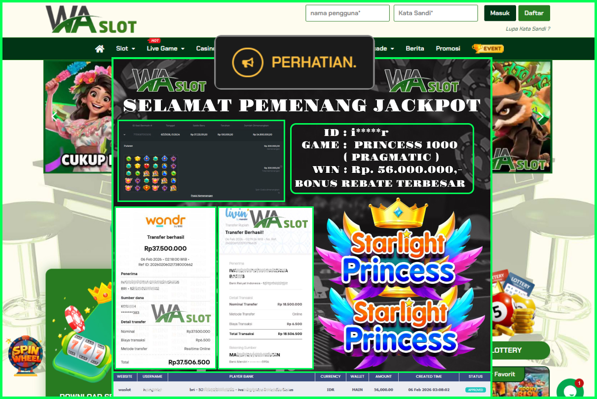 WASLOT –  STARLIGHT PRINCES