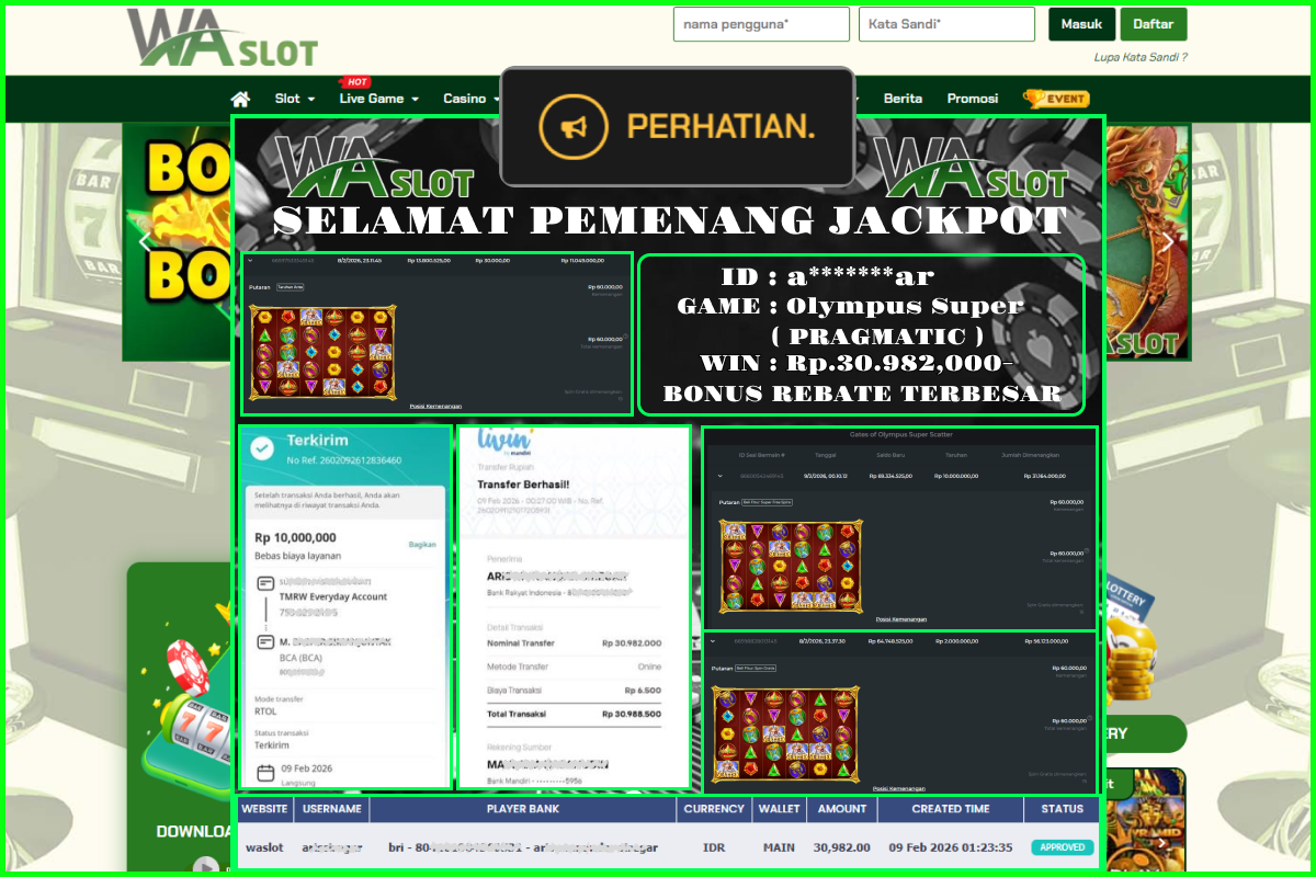 WASLOT –  GATE OF OLYMPUS 1000