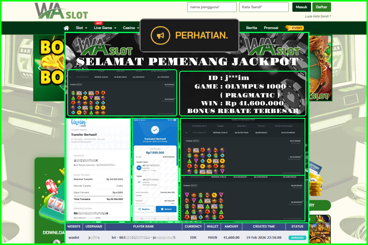 WASLOT – GATES OF OLYMPUS 1000 ( PRAGMATIC )