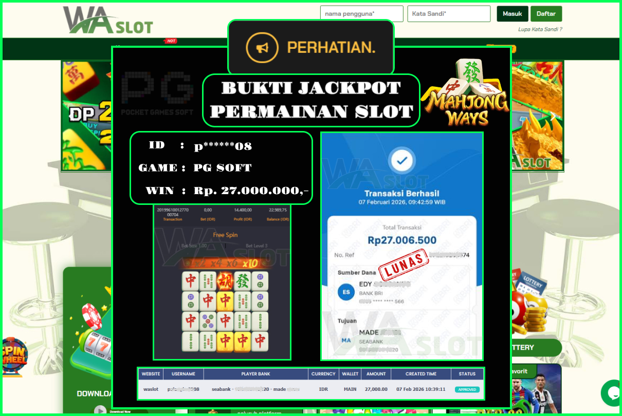 WASLOT –  MAHJONG WAYS