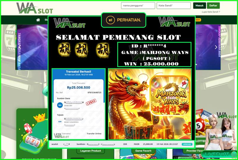 WASLOT – MAHJONG WAYS