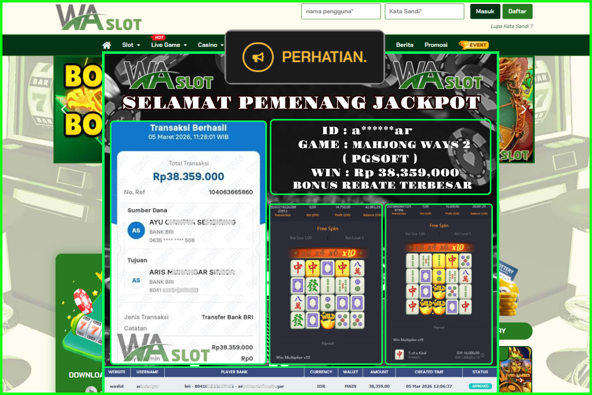 WASLOT – MAHJONG WAYS 2