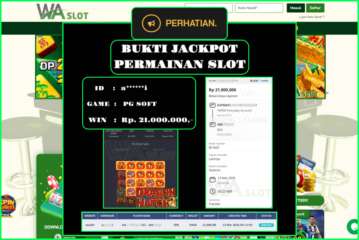 WASLOT – DRAGON HATCH 2