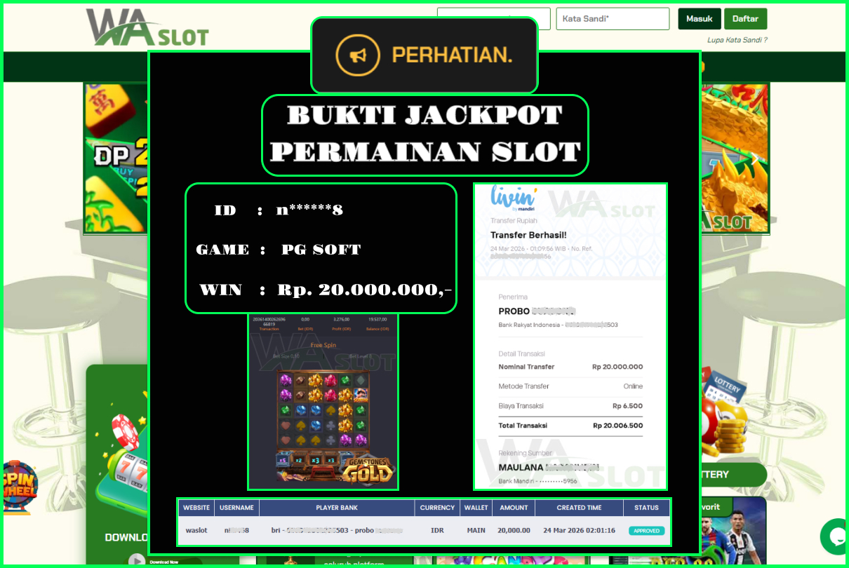 WASLOT – GEMSTONES GOLD