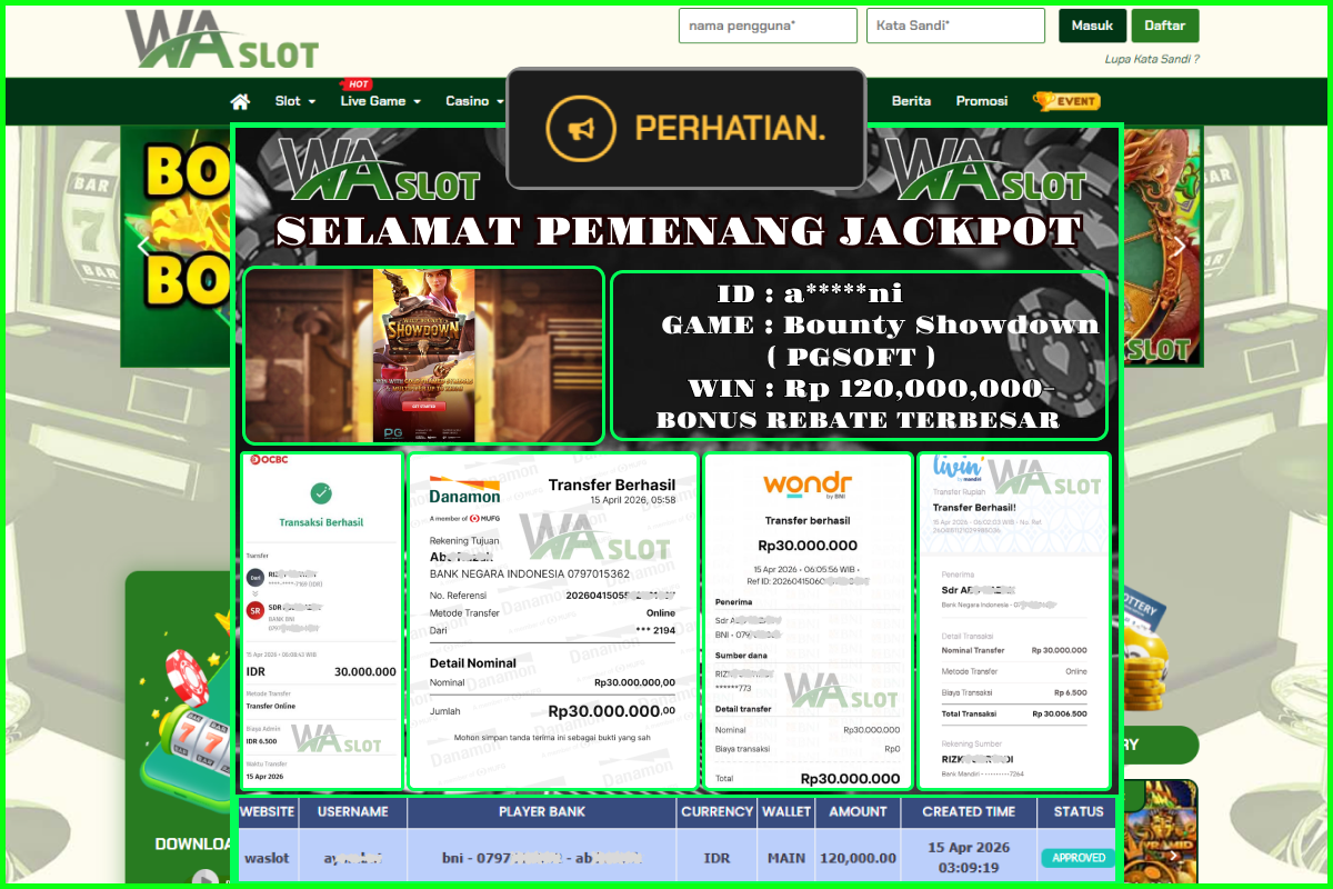 WASLOT – BOUNTY SHOWDOWN ( PGSOFT ) 