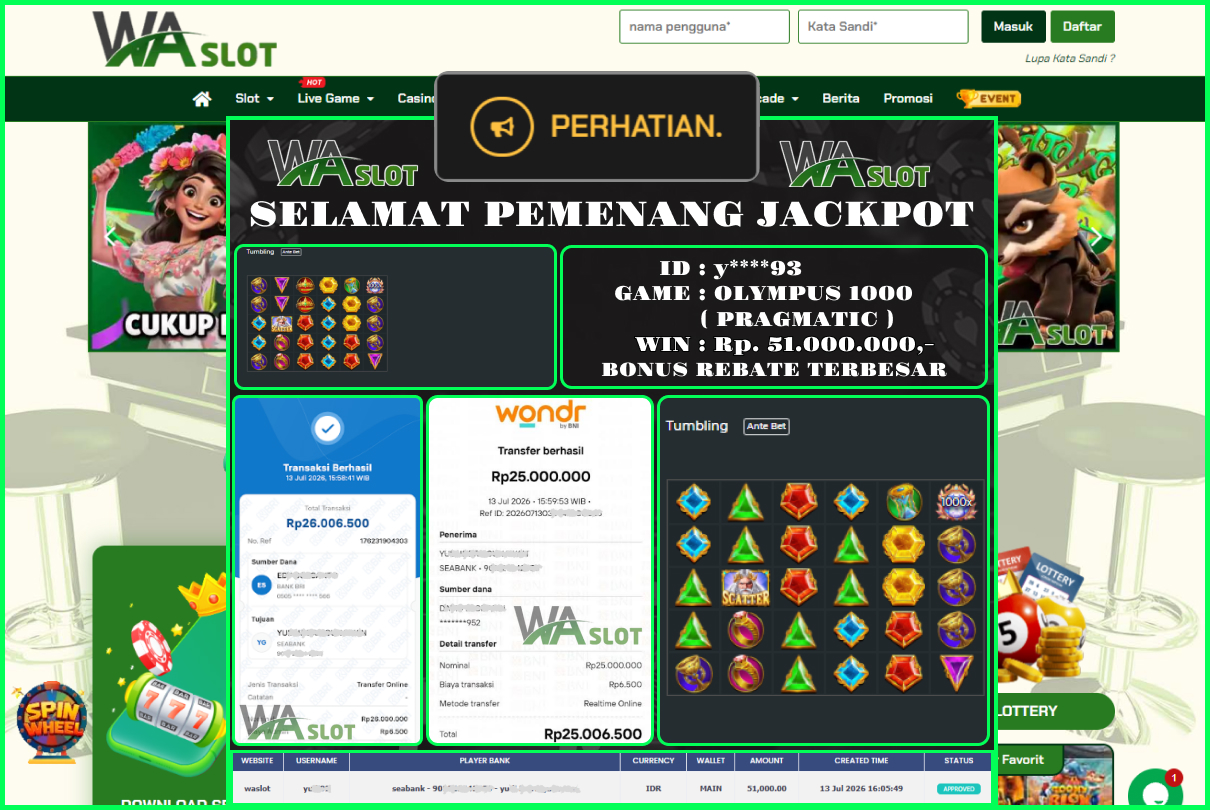 WASLOT – OLYMPUS 1000 ( PRAGMATIC )
